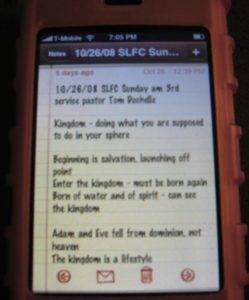 SLFC sermons on my iPhone