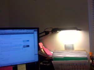 This is my buzzing desk lamp