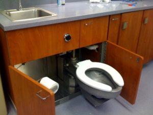 This is the cool toilet in the emergency room! 